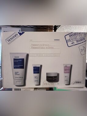 Korres Men Grooming Set in White and Blue
